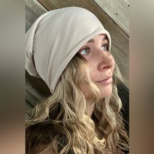 slouchy tan beanie hat customize make your own add logo